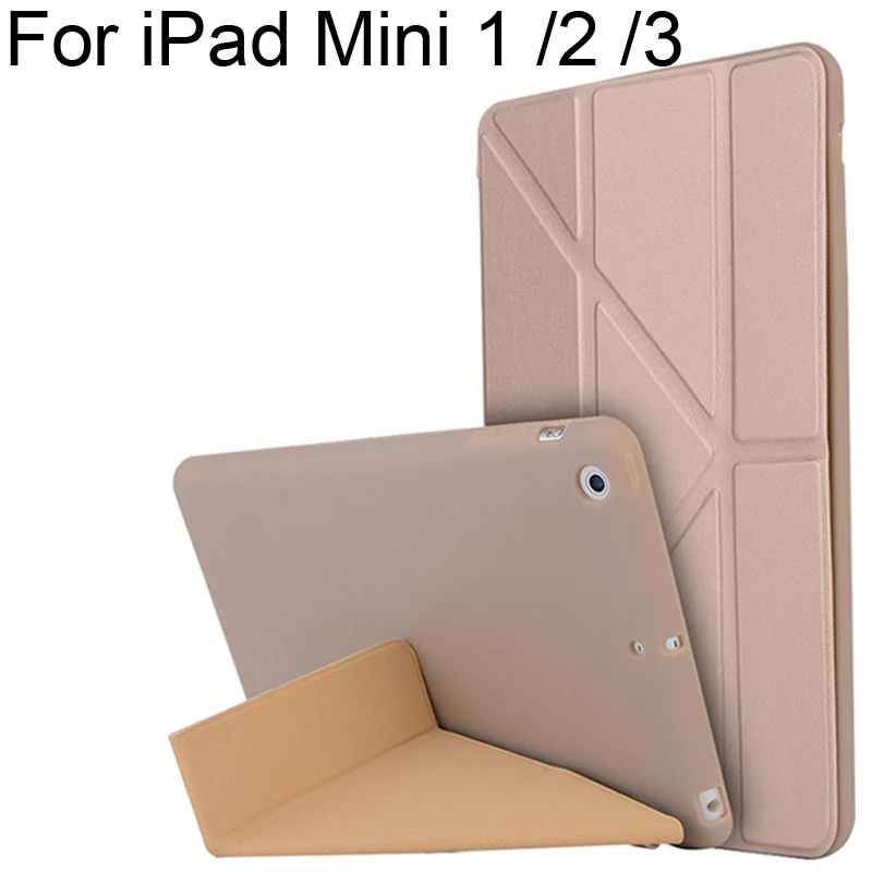 Защитный чехол для iPad Mini 1/2/3 Силиконовый Мягкий противоударный подставка