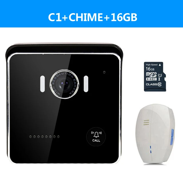 Option4 CLOUDRAKER Wireless Smart Unlock WIFI Video Doorbell Intercom Smart IP Video Door Phone Door Bell 720P HD Camera Night Vision - Цвет: Option4