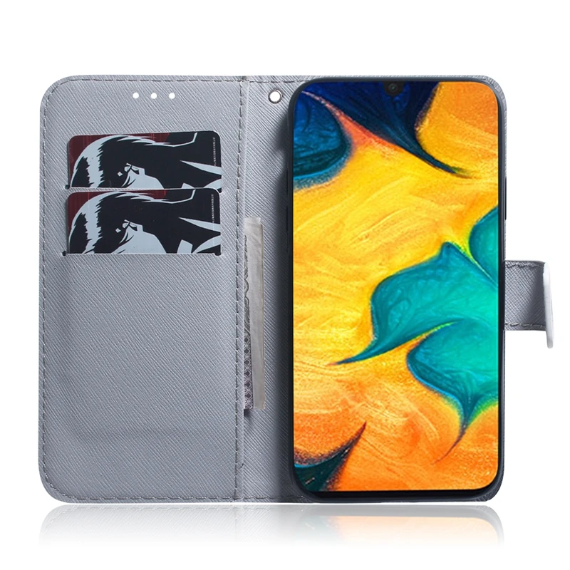 Кожаный чехол-бумажник с откидной крышкой для Samsung Galaxy A30 чехол-книжка телефона