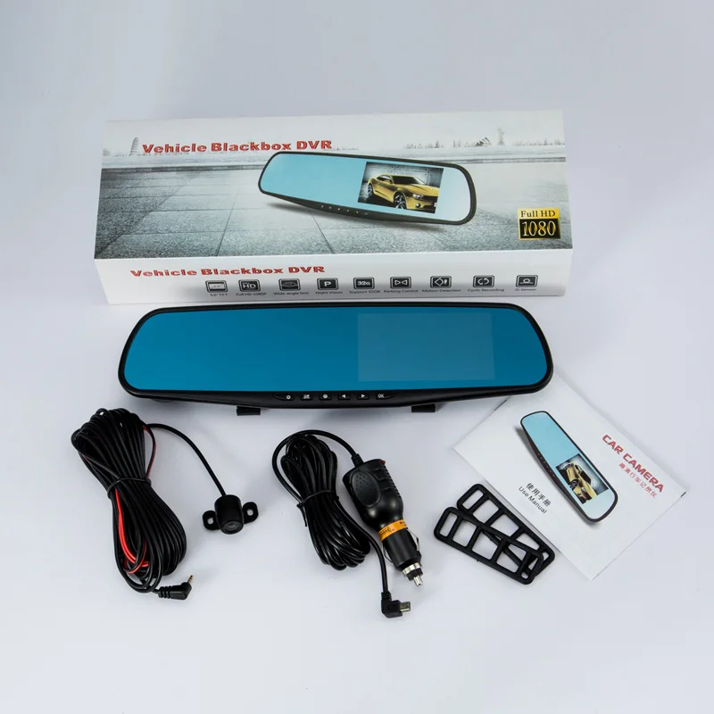 4 3 &quotАвтомобильный видеорегистратор зеркало Full HD 1080P DVR камера заднего вида