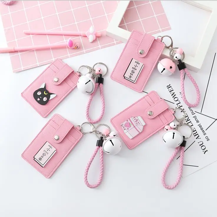 1 шт. 3 Жокейка из искусственной кожи Kawaii розовый Колокольчик в форме сердца