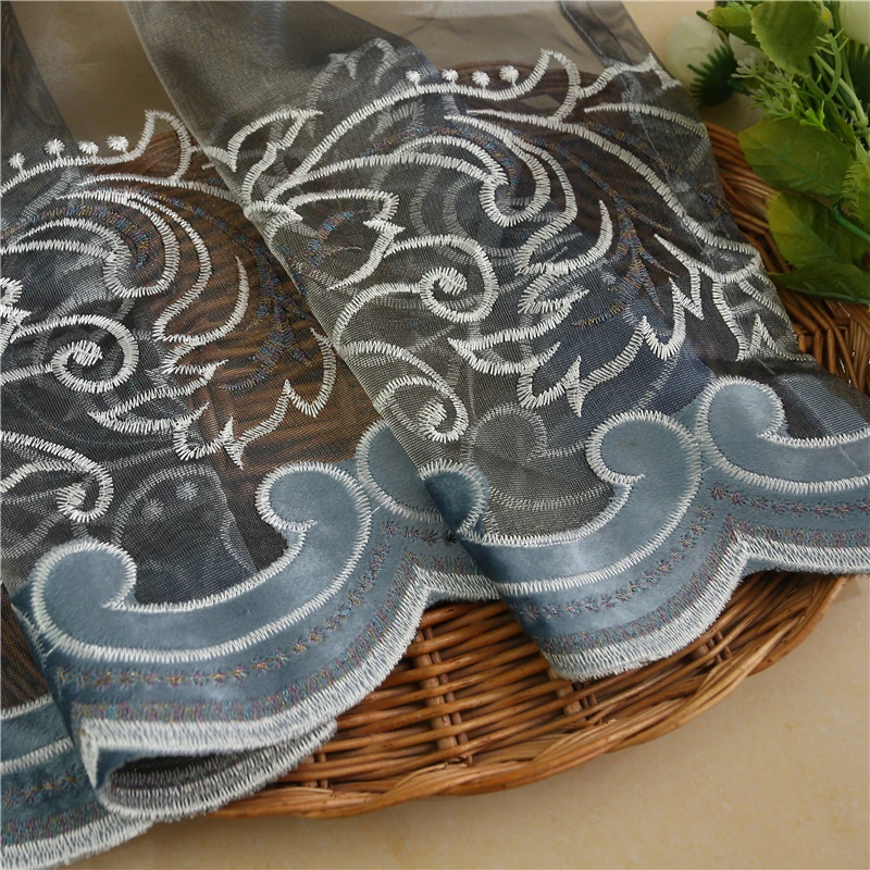 Европейская роскошная классическая вилла занавеска с коротким валансом для