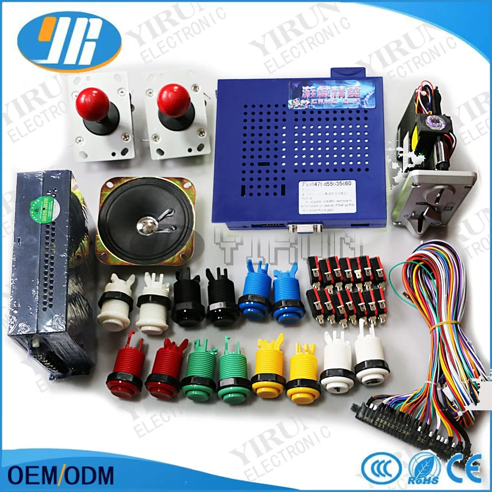 Набор для аркадных игр DIY Jamma запчасти игра Elf 750 В 1 коробка PCB настольная блок