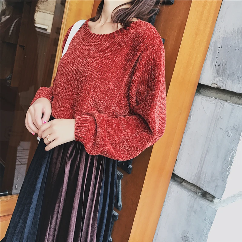 Winter Warmth O-neck Full Sleeve Knitted Sweater Casual Women Soft Pullovers Free Size Female Jumpers jersey mujer invierno 2018 | Женская