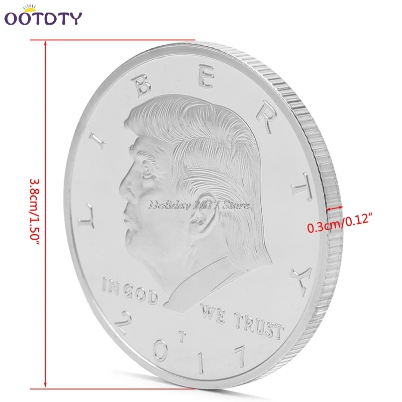 Американский 45 й президент Дональд Трамп позолоченная памятная монета Новинка