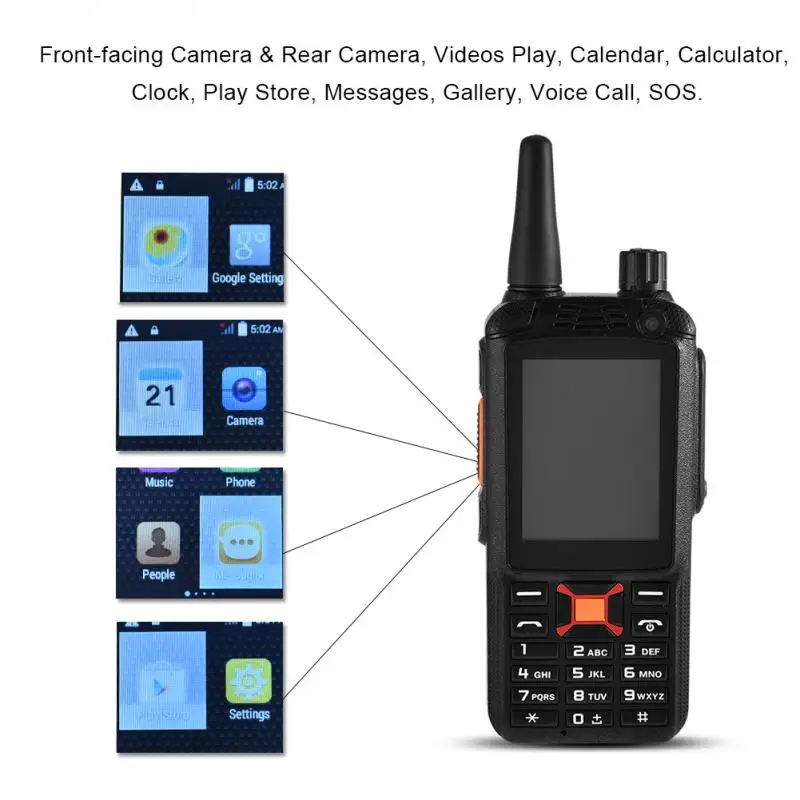 3500 мАч 2,4 дюймов Walkie Talkie SOS Прочный Android 4.4.2 3g мобильный телефон с двумя sim-картами