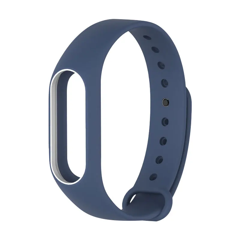 Сменный ремешок для Xiaomi mi Band 2 mi Band 2 силиконовые браслеты для Xiao mi Band 2 умный Браслет 10 цветов для Xio mi Band 2 - Цвет: dark blue white