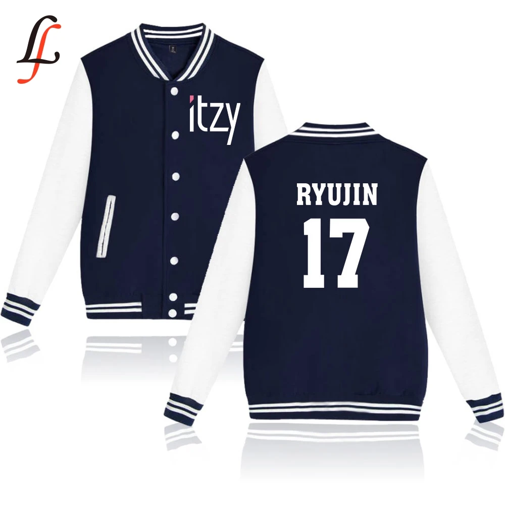 Itzy name/толстовки с капюшоном в стиле Харадзюку для женщин и мужчин, зимняя бейсбольная куртка кэжуал Modis Kpop, одежда больших размеров XXXXL k-pop