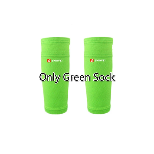 Only Green Sock Унисекс Щитки на голени для футбола защита футбольной ноги поддержка рукав протектор катание хвостовик Спорт Мужчины Женщины Дети голень Защита Поддержка - Цвет: Only Green Sock