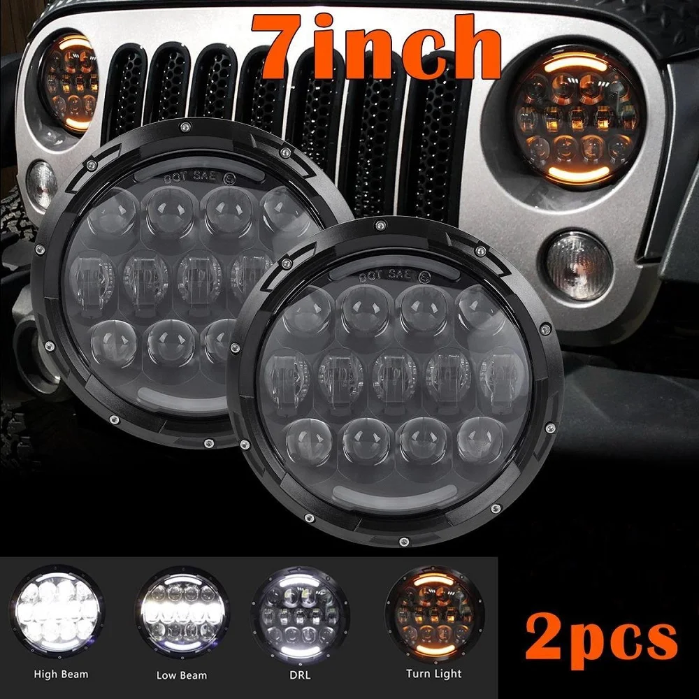 Мощный прожектор линзы DRL Лампа фара 7 дюймов для Land Rover Defender Jeep JK Wrangler CJ TJ|projector