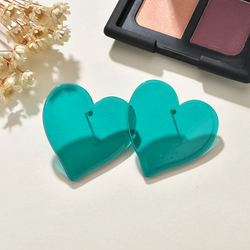 Женские серьги в форме сердца с белым сердечком свадебные украшения акриловые