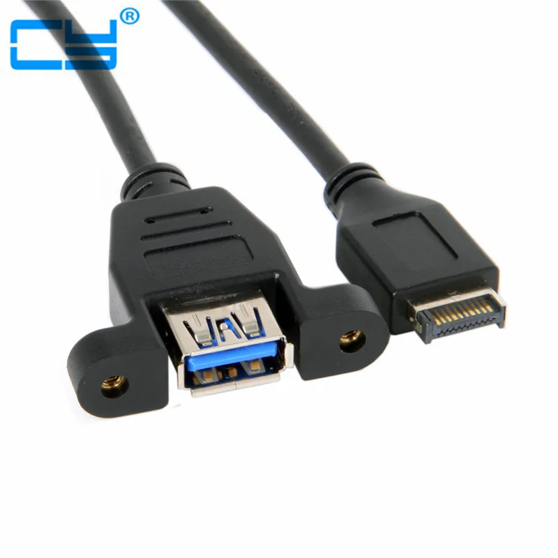 Кабель удлинитель с передней панелью USB 3 1 типа c папа на 0 мама крепление панели