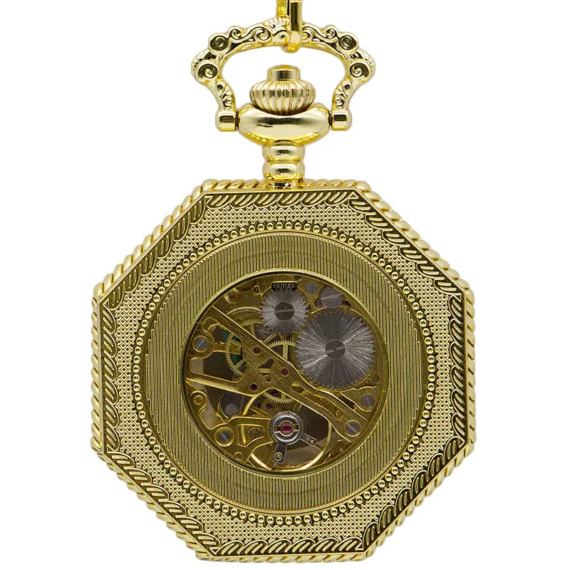 Новые Необычные Модные Роскошные полые механические карманные часы ручной Ветер