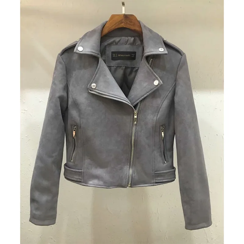 Куртка из искусственной кожи женская модная яркая черная мотоциклетная куртка