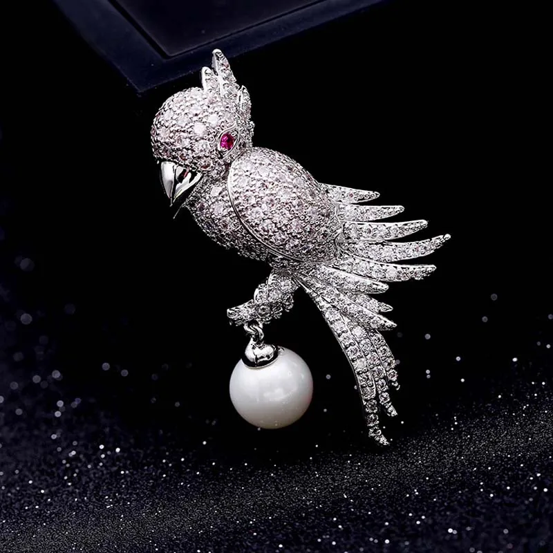 Новое поступление брошь в виде красных деревьев булавки для женщин с кубическим