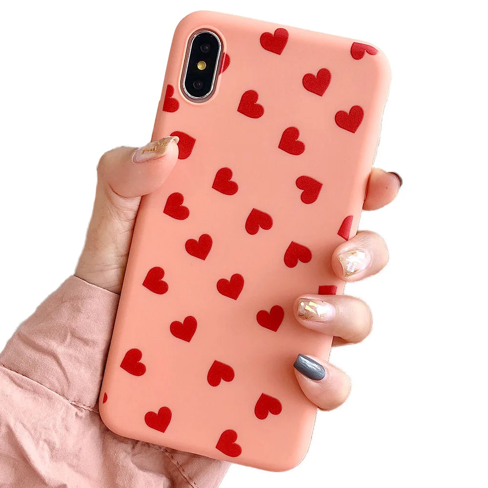 KISSCASE Lovely Matte Phone Case For iPhone X XR XS MAX 7 Hard PC 8 6 Plus Cases Front Back Full Cover |