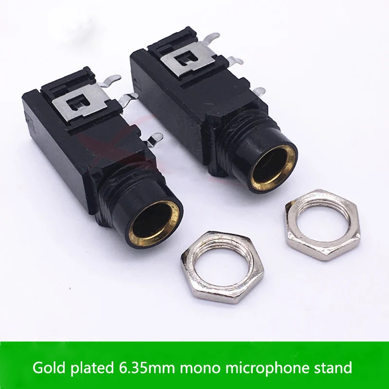 

100 шт./лот мама 6,5 6,35 мм аудио гнезда гитара гнездо для микрофона PCB панель в три фута