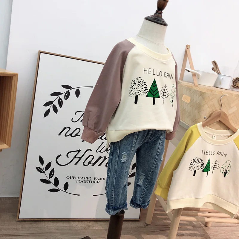 2019 Spring Autumn New Baby Clothes Kids Long Sleeve T Shirt Children's Printed Tee Toddler Cotton Girls Top Tees | Детская одежда