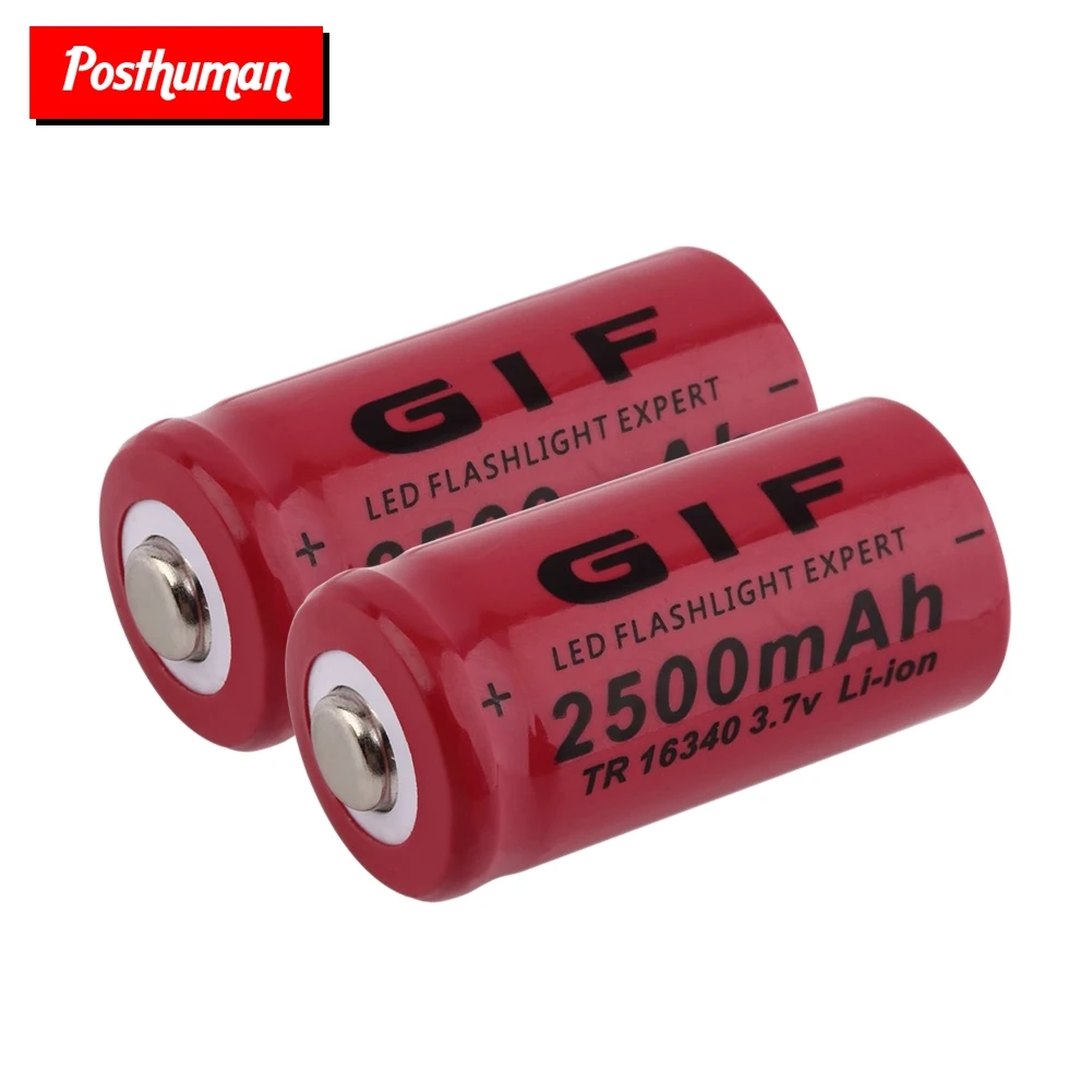 1/2/4/6/8 шт. 3,7 v 16340 CR123A 5018LC 2500 мА/ч, литий-ионный Перезаряжаемые батареи для светодиодный фонарик налобный фонарь игрушка мини-вентилятор
