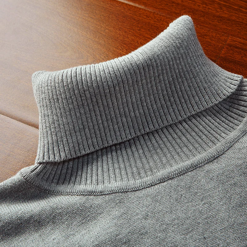 Новинка 2018 модный Повседневный свитер на осень и зиму водолазка приталенный