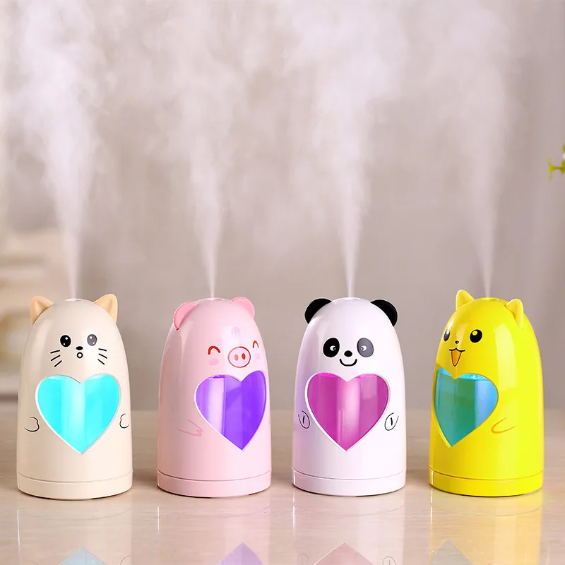 KAIPUTE 180 мл мини USB мультяшный ультразвуковой увлажнитель воздуха диффузор