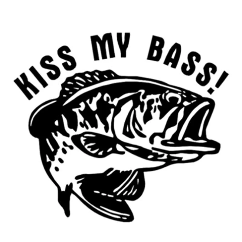 Стильные Виниловые стикеры 16 4 см * 14 с надписью Kiss My Bass | Автомобили и мотоциклы