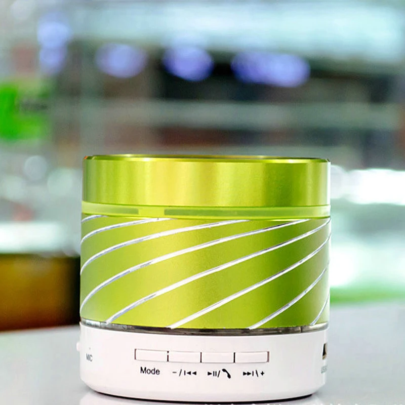 S07U светодио дный свет Портативный Беспроводной Mini Bluetooth Динамик сабвуфер металла