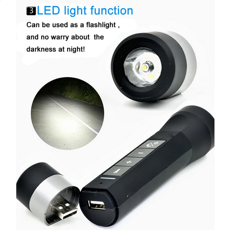 4 в 1 Беспроводная мини колонка с поддержкой Bluetooth внешний аккумулятор на 2200 мАч