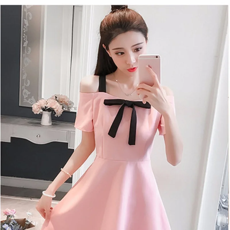 Pink Быстросохнущее платье для тенниса, для девушек, без бретелек, на плечах, дышащее, утолщенное, спортивное, теннисное, одежда для колледжа - Цвет: Pink