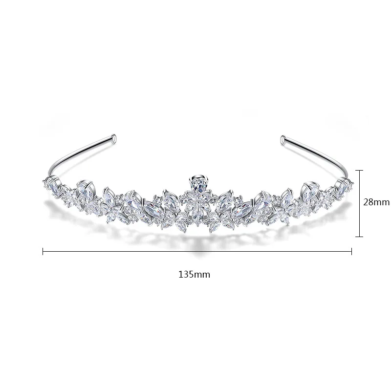 Новые роскошные свадебные кристалл тиара Коронки Принцесса Queen Pageant Ясно CZ