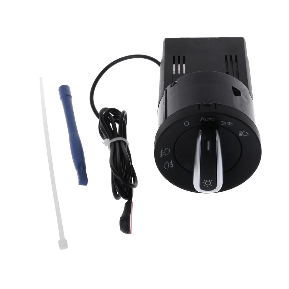 OOTDTY Auto Headlight Chrome Switch Plug For VW Polo Golf 4 Jetta MK4 Passat B5 Polo images - 6
