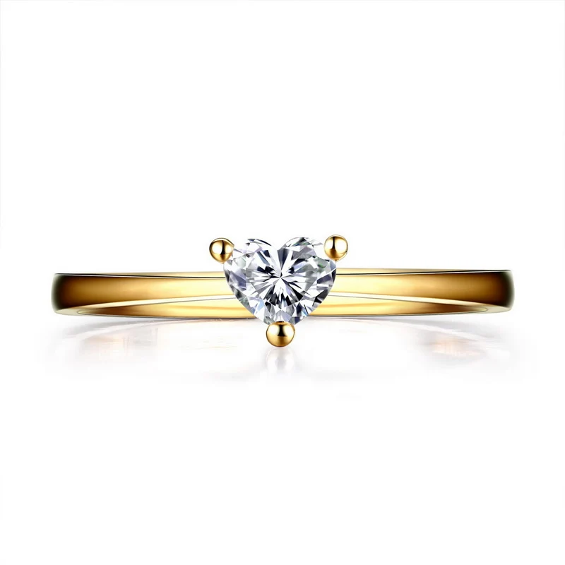 ANI 18 K желтое/розовое/белое золото(AU750) обручальное кольцо 0.2ct сертифицированное кольцо с натуральным бриллиантом для помолвки женщин