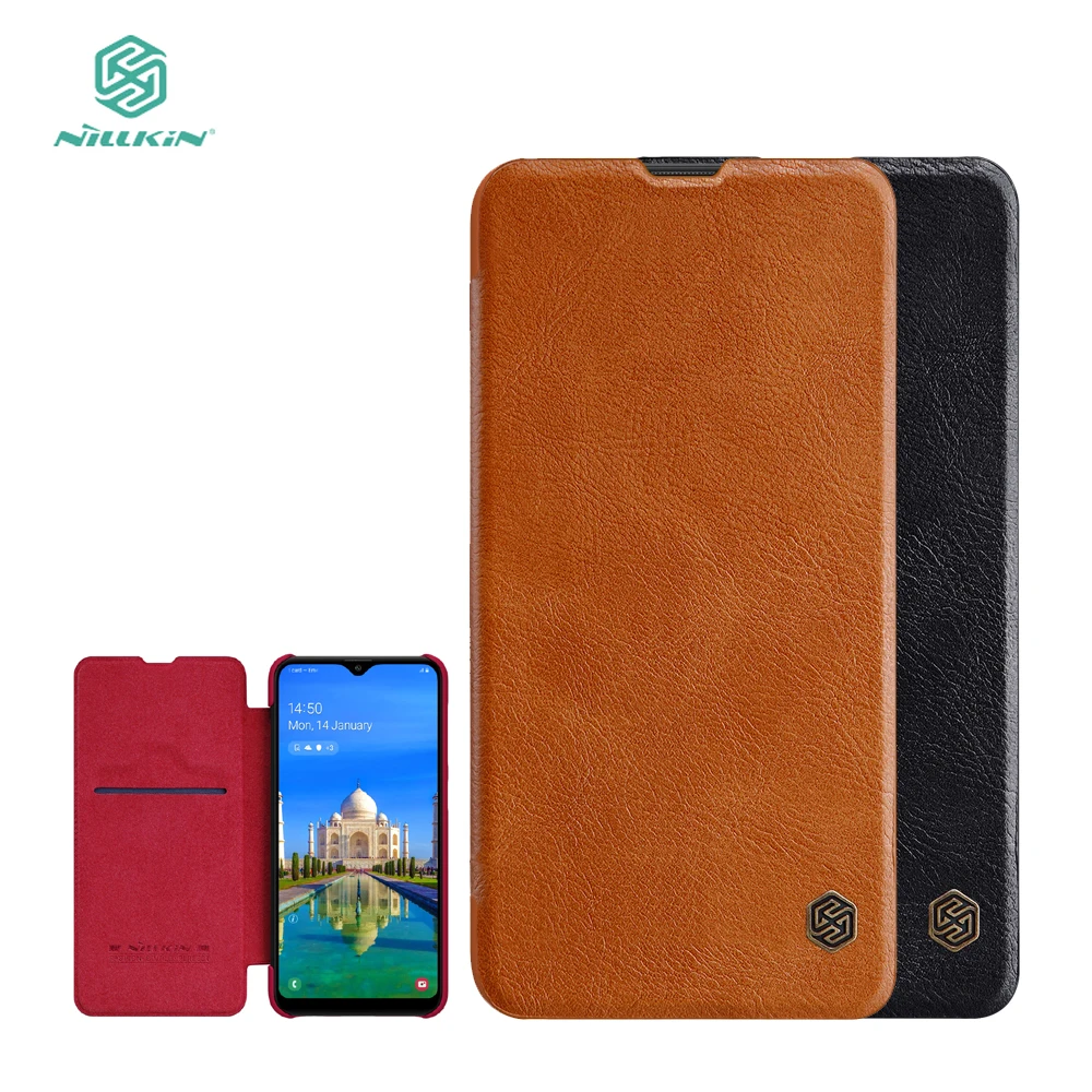 Чехол-книжка Nillkin Qin из искусственной кожи PU для Samsung Galaxy A10 с карманом.