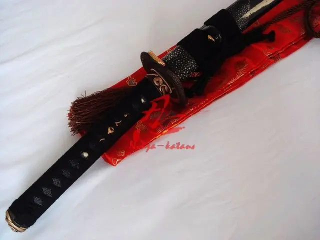 Закаленное лезвие sanmai из глины 30 дюймов отточенный меч катаны вакидзаси змея