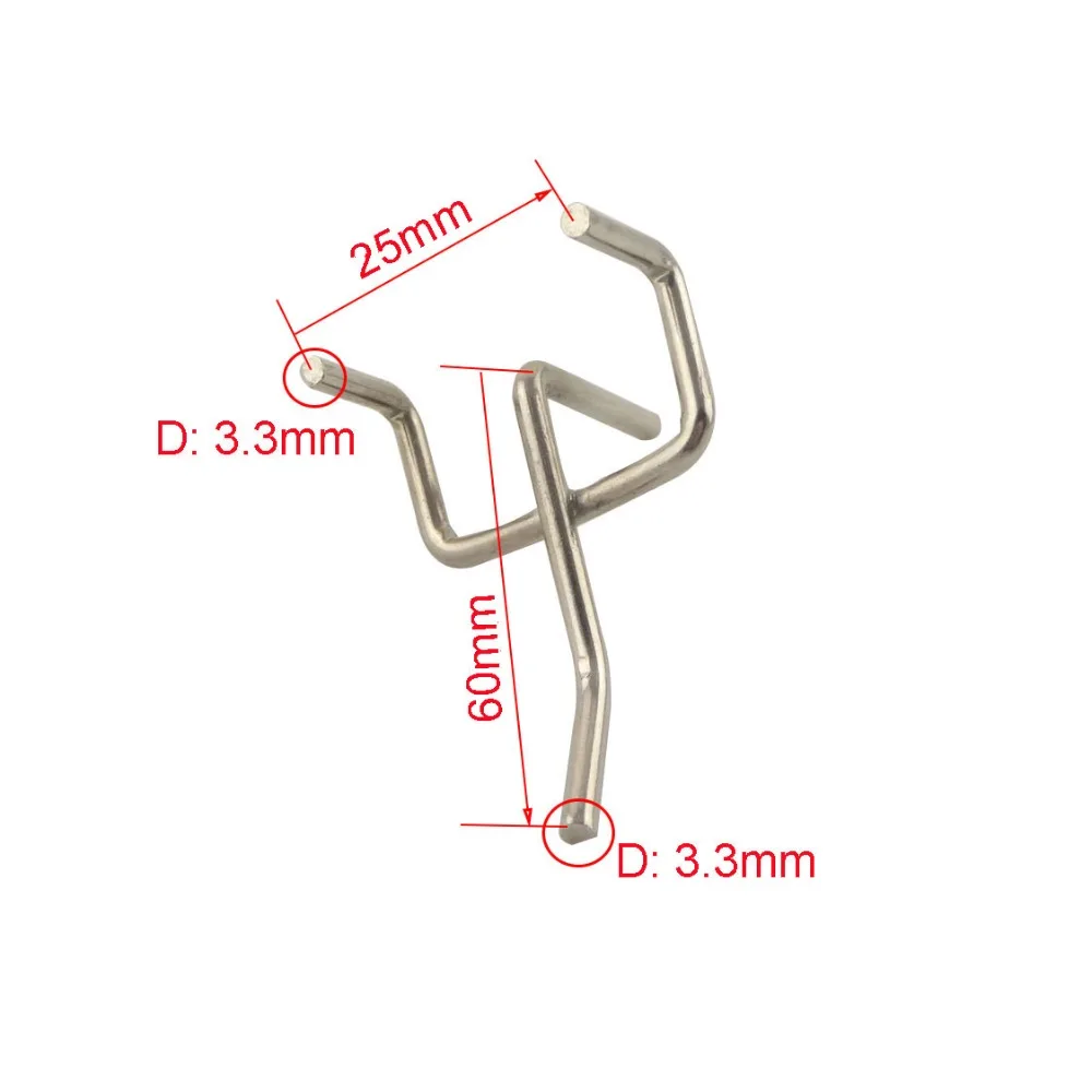 20 шт. хромированные металлические крючки для досок длина 60 мм|hook for|hook hookshook length |