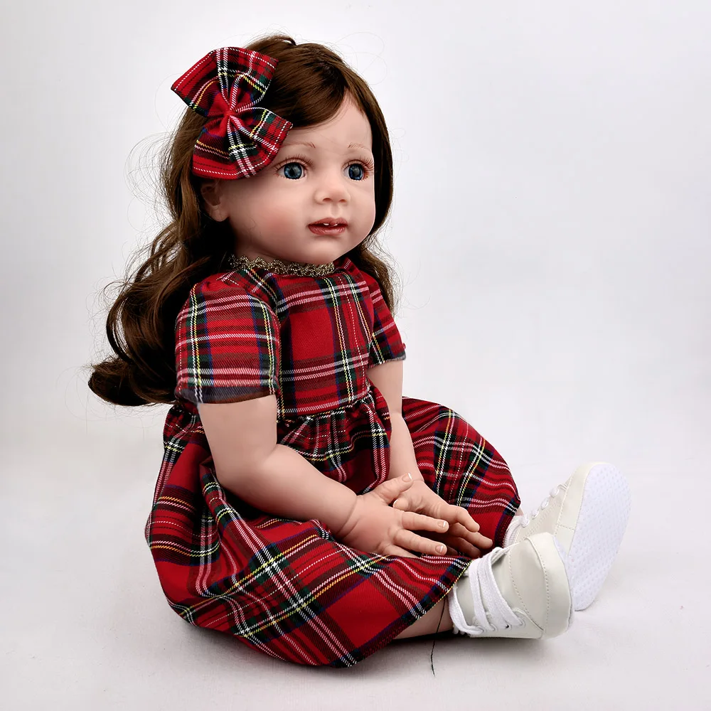 NPKDOLL 24 дюйма 60 см силиконовая кукла для новорожденных девочек реалистичные