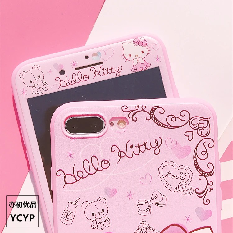 Для iphone XS Max милый Cardcaptor Sakura задний Чехол+ пленка для экрана из закаленного стекла, Девушка Мягкий чехол для iphone X XR 6 7 8plus