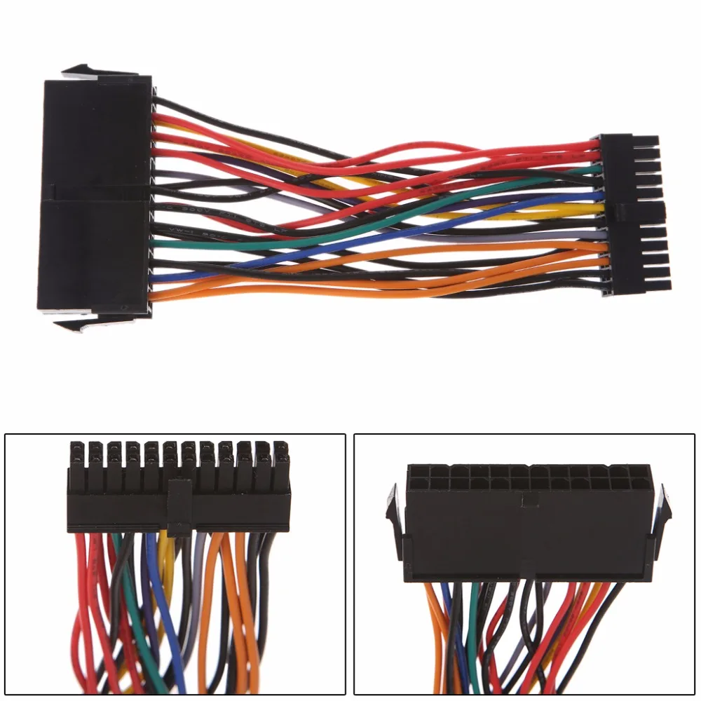 PSU ATX 24Pin папа к женскому питанию удлинитель адаптер кабель для