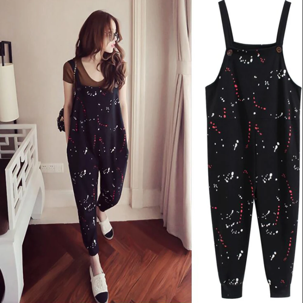 Плюс размер комбинезон для беременных и коричневые комплекты футболок черные