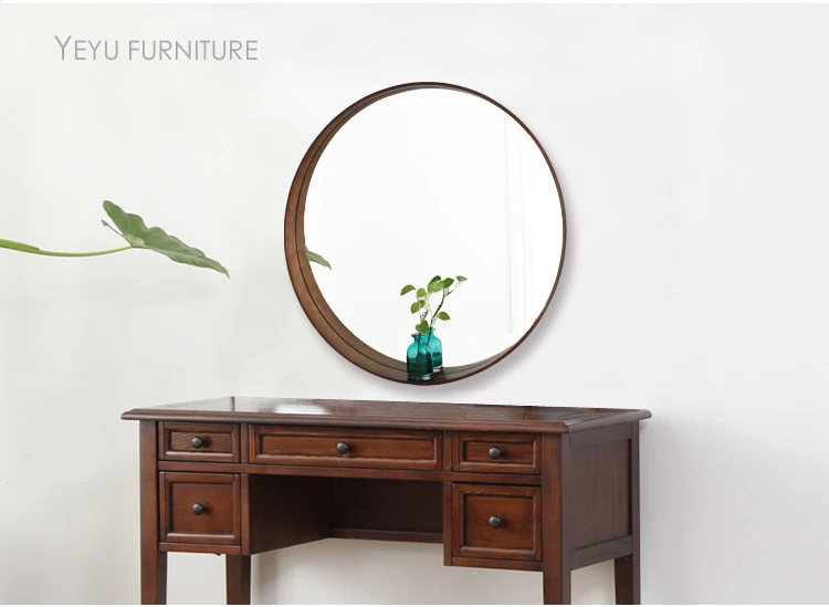 Современное дизайнерское настенное деревянное зеркальное украшение с