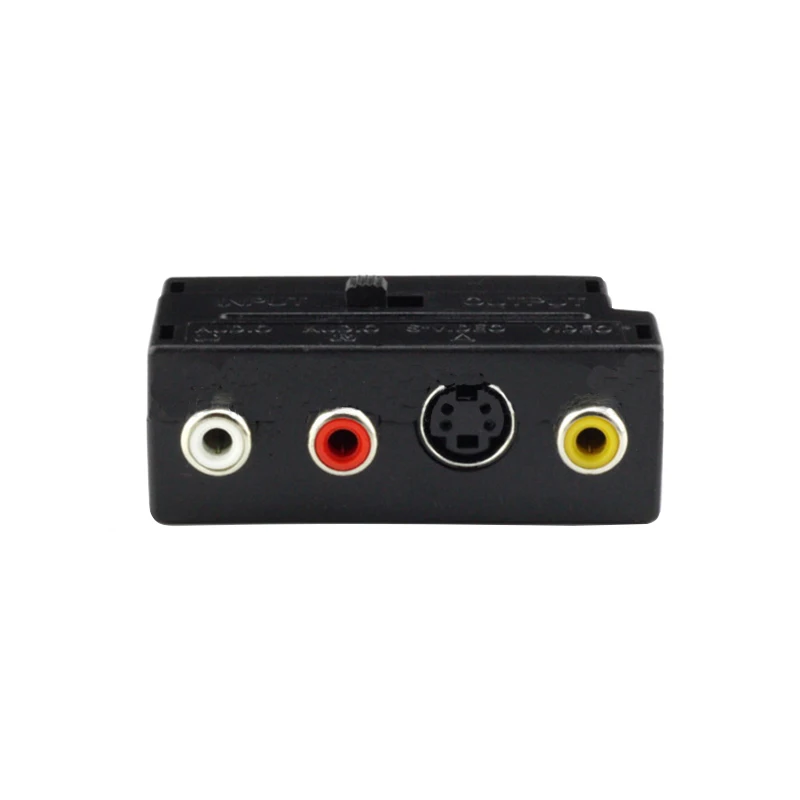 Larryjoe Горячая продажа RGB Scart композитный 3RCA S Video AV ТВ аудио адаптер или видео DVD