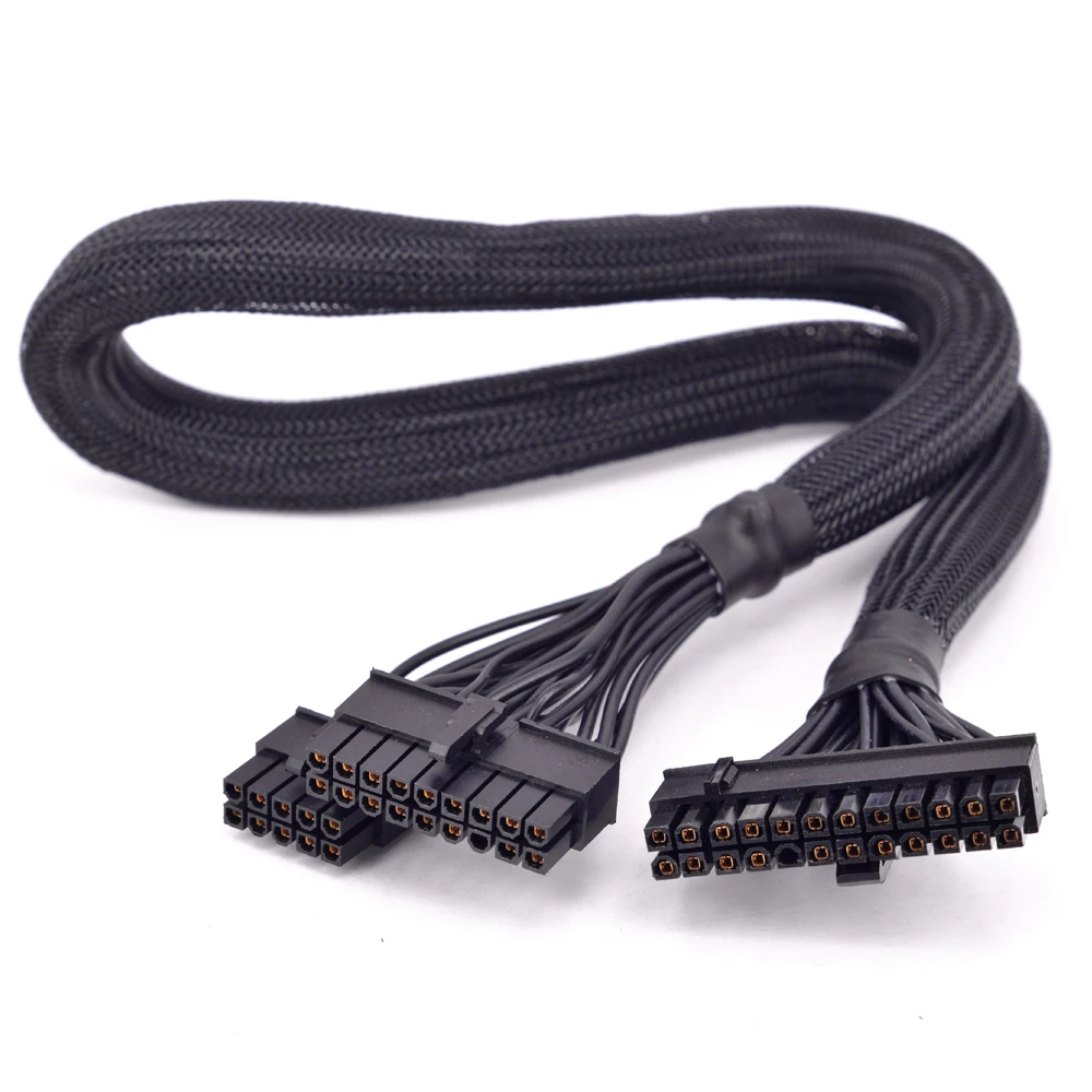 

24Pin 20Pin ATX Power Supply Cable 20+4 Pin with Sleeved for Seasonic X-Series X-1250 X-1050 X-850 X-750 X-650 KM3 PSU Modular