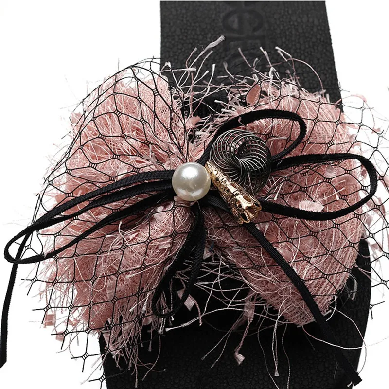 Новинка шлепанцы на платформе с жемчугом Вьетнамки летние модные тканевые