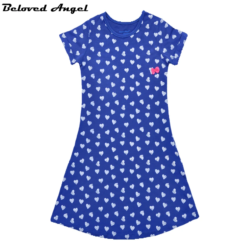 Girls Clothing 100% Cotton Star Print Dresses Girl Princess Party Children Brand Costume For Kids Clothes 1-13Y | Детская одежда и