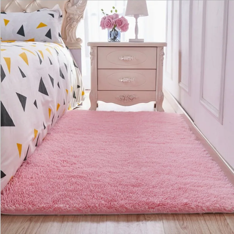 

Hot sale 160*120cm 4.5cm Thicken 14 Colors Shaggy Rug Floor Mat For Bedroom Living Room Custom Room Mat Carpet on the floor