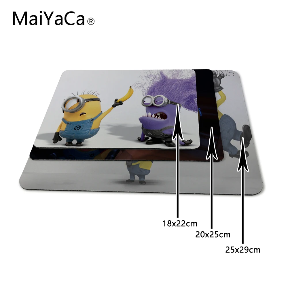 Minions me компьютерный коврик для мыши Decorar Sua Mesa Нескользящий Резиновый коврик 220 мм X 180 мм X 2 мм& 250 мм x 290 мм x 2 мм