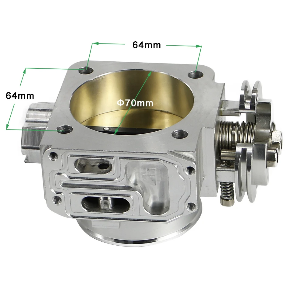 70mm THROTTLE BODY For Mitsubishi Evo 4 5 6 Uprated Racing Billet Throttle Body BX100856-SL | Автомобили и мотоциклы
