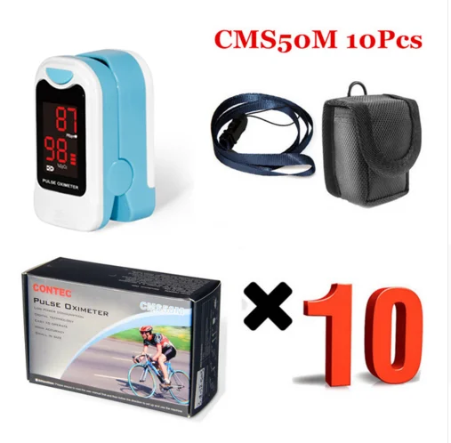 10 шт. оптом CMS50M пальцевой Пульсоксиметр Портативный сердечного ритма SPO2