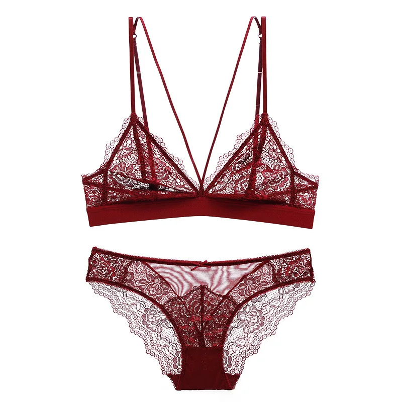 OranriTing Femal Intimates сексуальные трусы Бралетт Ультратонкий комплект с бюстгальтером