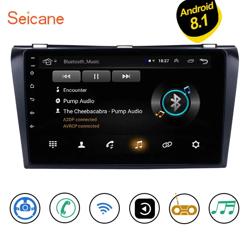 Seicane " Android 8,1 Автомобильный gps плеер для 2004 2005 2006 2007 2008 2009 Mazda 3 BK BL 2Din Поддержка Wifi SWC Зеркало Ссылка DVR